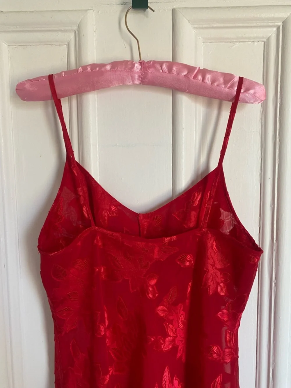 Vintage Red Floral Slip Dress - Women Intimates & Sleepwear - Picture 8 of 9